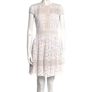 Alice + Olivia White Lace Dress
